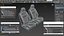 Car Front Seat Set Two Pieces Gray Black