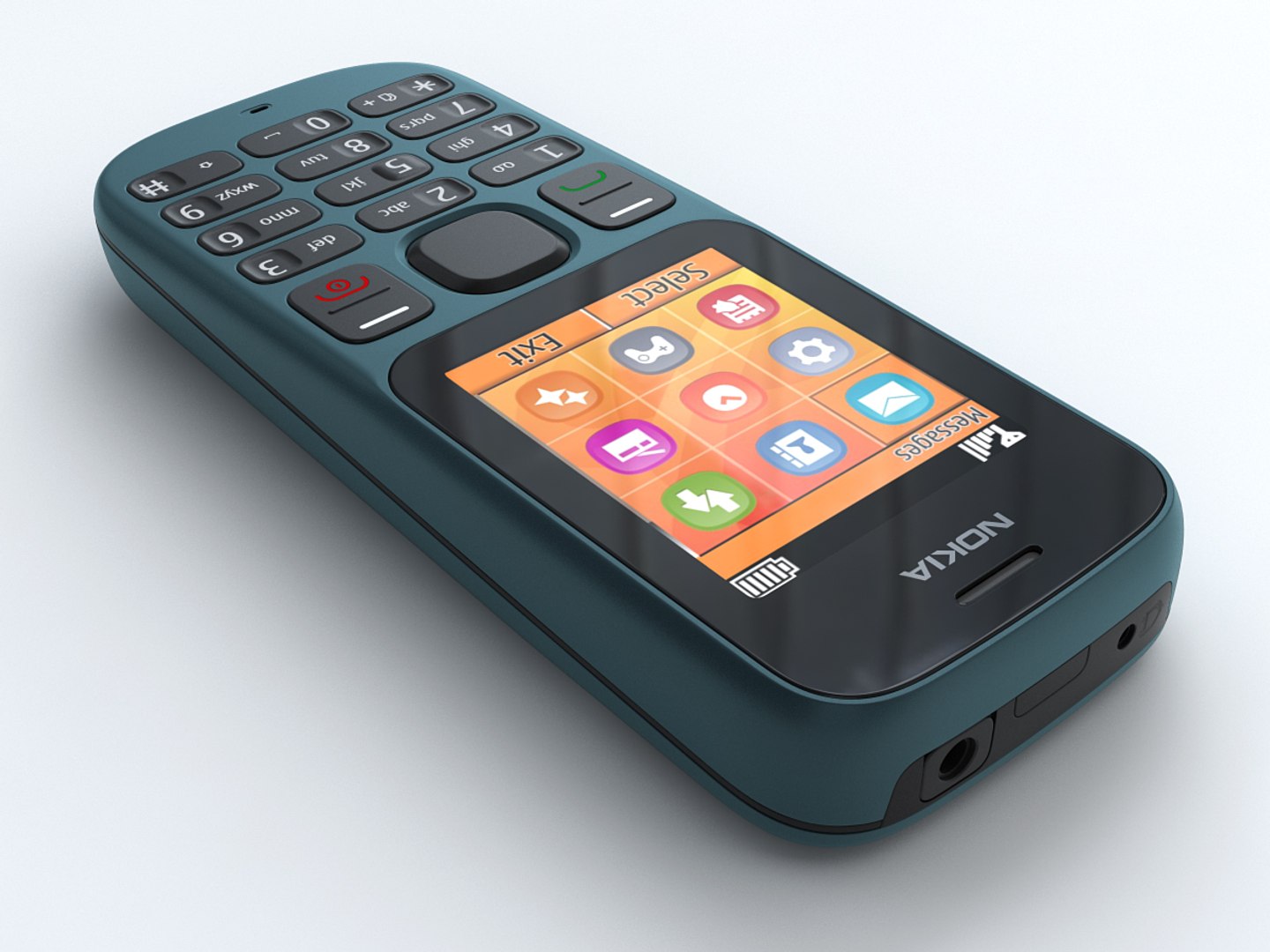 Nokia 100 Mobile Phone 3d Model