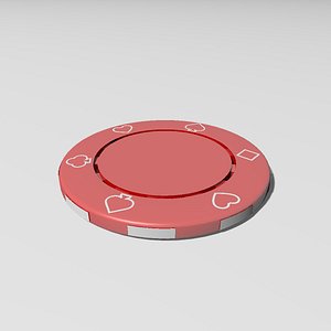 Realistic red Casino Chip or token.