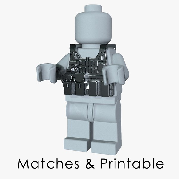 Lego body armor matches real object lego brick 3D