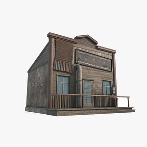 Modern architecture old small bar 3D model