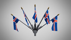 Wall Mount Flags 5 Of Iceland model