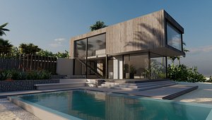 3D Beach Villa model