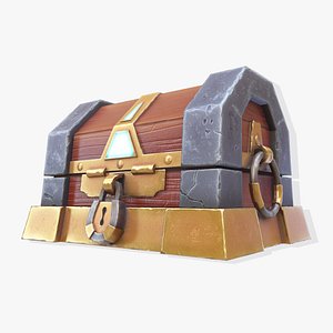 3D stone gold chest