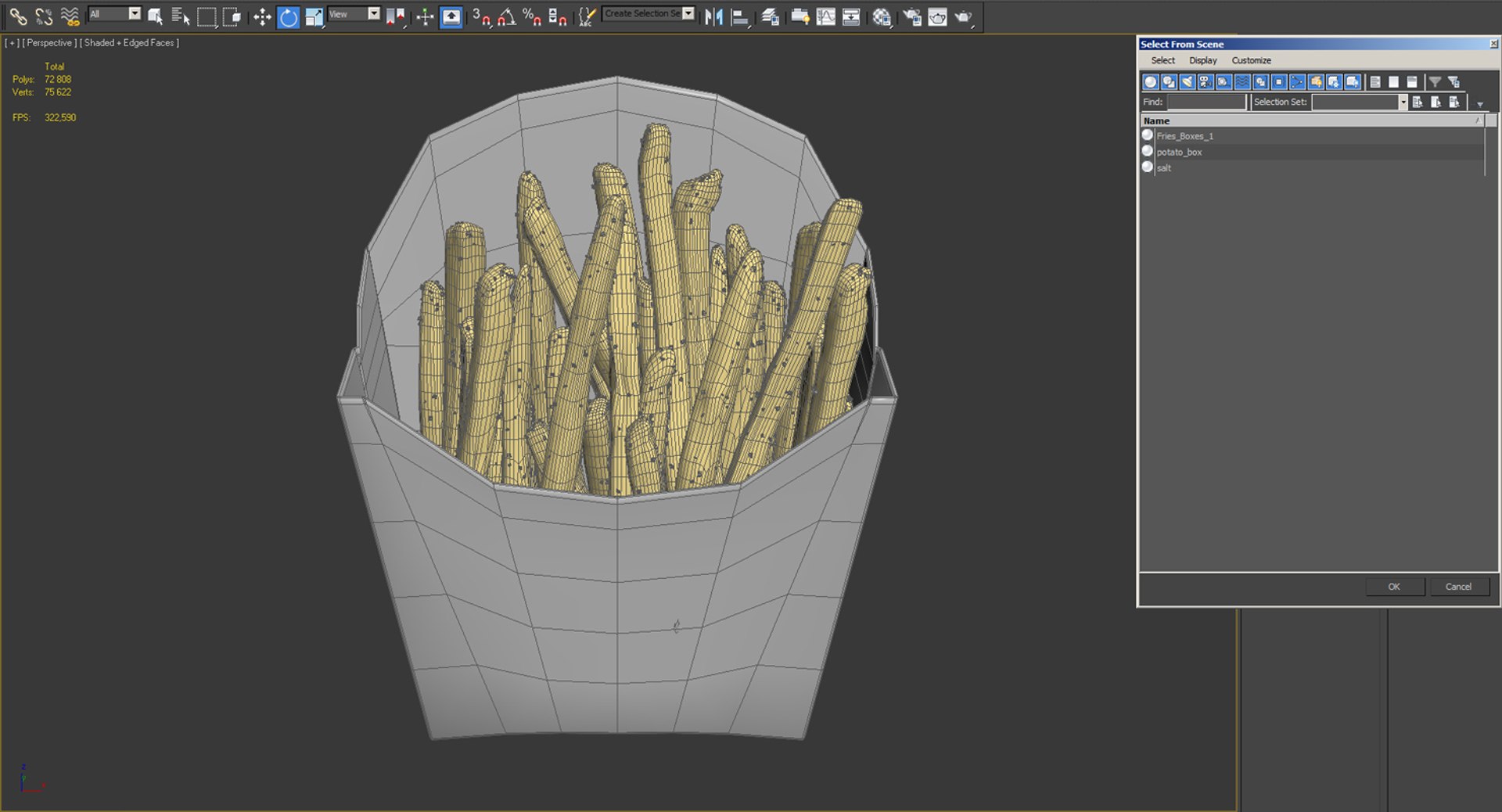 French Fry Box Generic Max