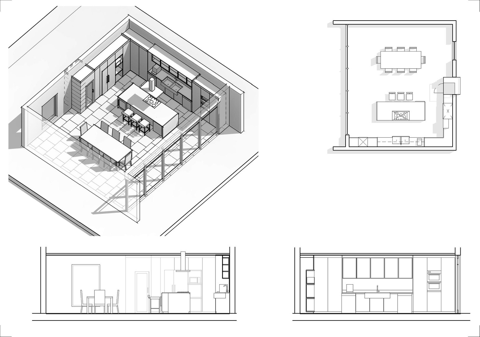 3D Parametric Kitchen Cabinets Furniture And Appliances Model ...