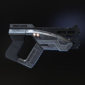 Predator Gun H1 Mass Effect model
