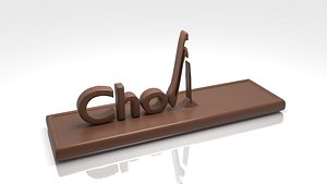 3D chocolate text animation