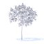 Plum Tree with Flowers 3D Model 2m