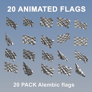 20 flags 3D
