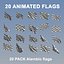 Animated Flags - 20 Pack