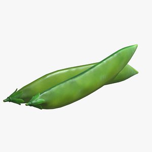Green Peas Low Poly 3D