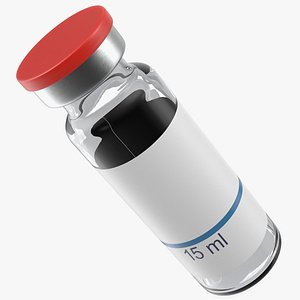 glass injection vial 3D model