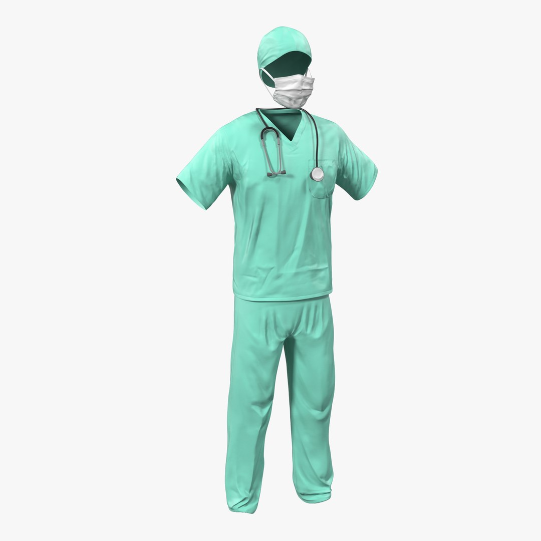 Surgeon Dress 18 3D model preview