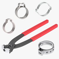 Hose Clamp Set — Pliers and Ear Clamps.