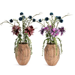 3D model Intricate 3D Model of the Gloom Flower Pot