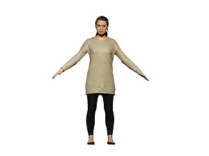 3D Scan Female 01 - A pose 01