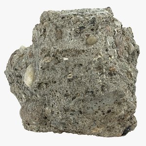 broken concrete piece 07 3D