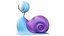 Personagem de desenho animado caracol