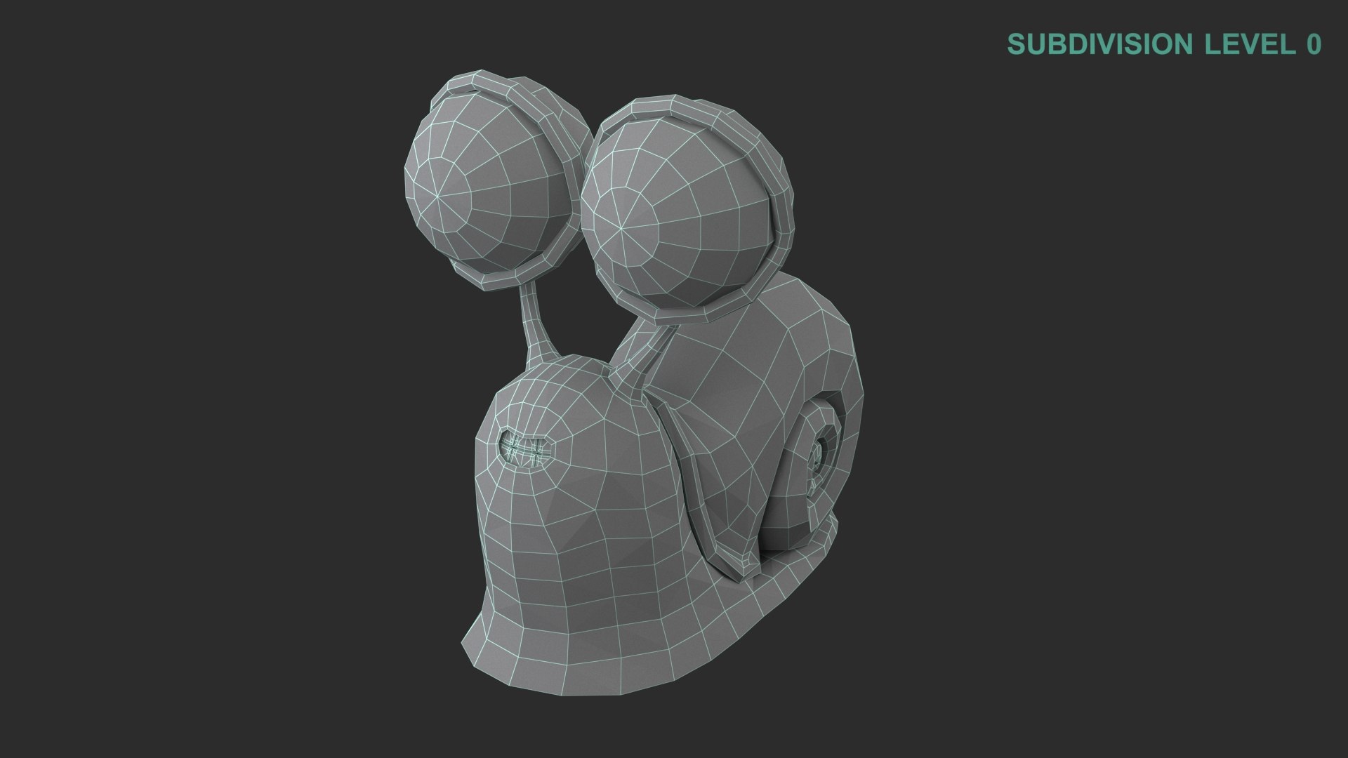 Cartoon Snail Character 3D https://p.turbosquid.com/ts-thumb/OK/i7eyl8/mL/wireframe0007/jpg/1684131348/1920x1080/fit_q87/868531e779c0d8b69e268fceb94f8368c400ada7/wireframe0007.jpg