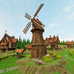 STYLIZED MEDIEVAL BUILDING 07