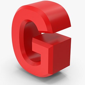 3D Red Letter G model