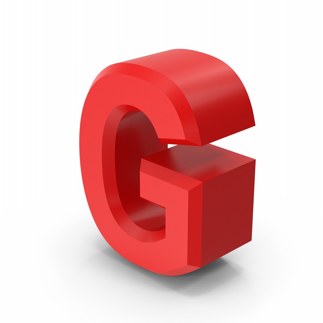 3D Red Letter G Model - TurboSquid 2272728