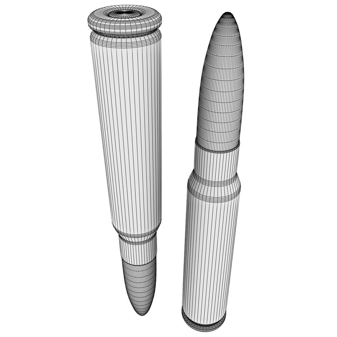 3D 7 92x57mm Rifle Cartridge Model TurboSquid 1303016