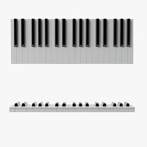 3d piano keys