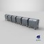 Metal Garbage Container - Subd  - GameReady LODs - PBR