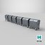 Metal Garbage Container - Subd  - GameReady LODs - PBR
