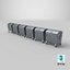 Metal Garbage Container - Subd  - GameReady LODs - PBR