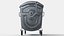 Metal Garbage Container - Subd  - GameReady LODs - PBR