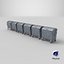 Metal Garbage Container - Subd  - GameReady LODs - PBR