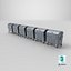 Metal Garbage Container - Subd  - GameReady LODs - PBR