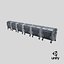 Metal Garbage Container - Subd  - GameReady LODs - PBR
