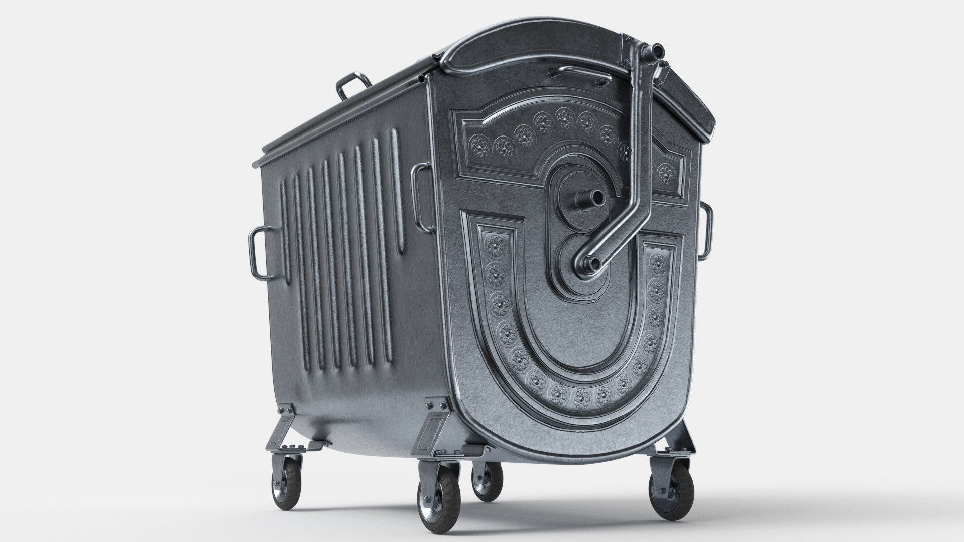 3D model Metal Garbage Container - Subd  - GameReady LODs - PBR https://p.turbosquid.com/ts-thumb/OK/s2SX17/y9/b_view03/jpg/1701706217/1920x1080/fit_q87/da8de227585f86b0c56b9b5bbee7f500c4be844a/b_view03.jpg