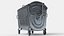Metal Garbage Container - Subd  - GameReady LODs - PBR