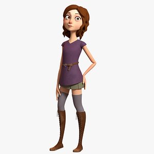 Cartoon Woman Rigged