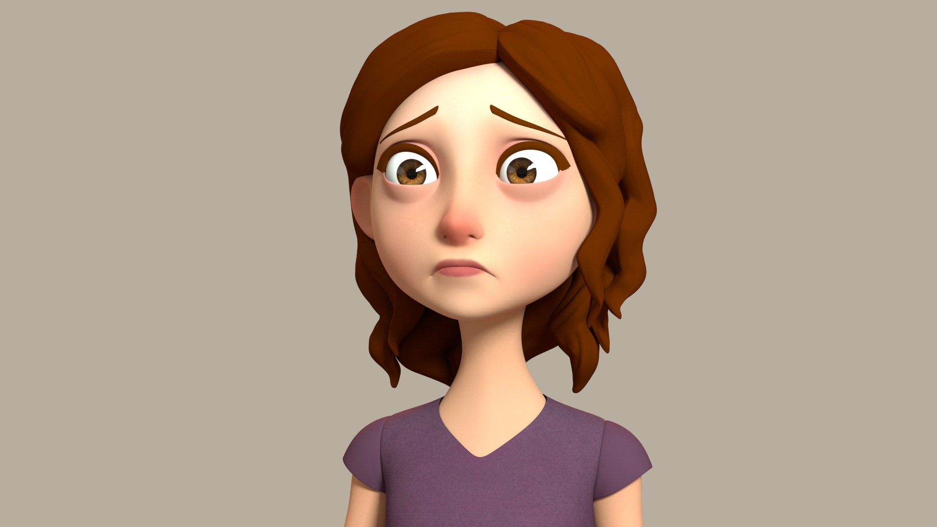 3D stylized female character rig model - TurboSquid 1663593