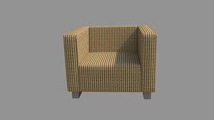 3D Living Room SIngle Sofa