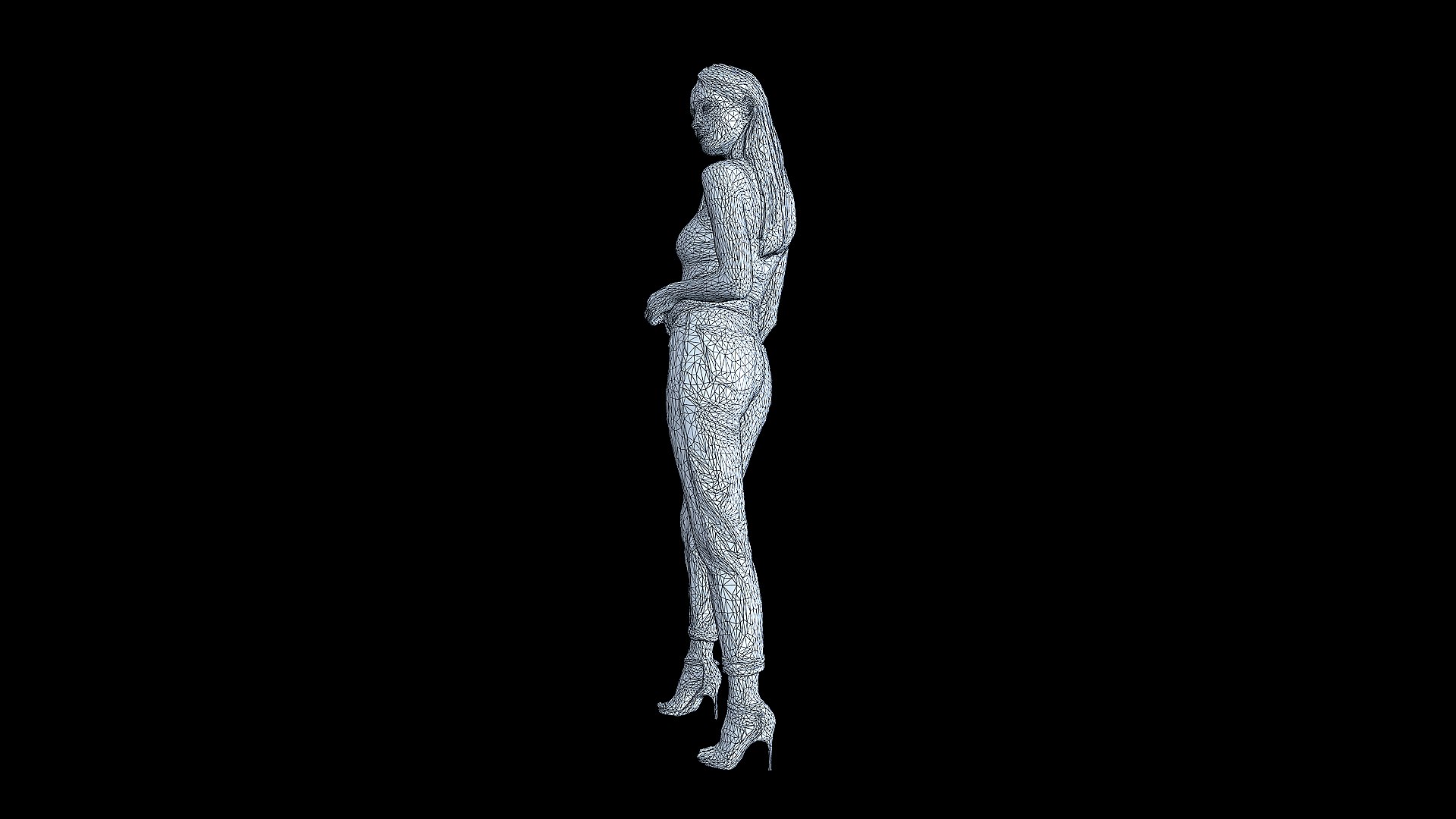 Standing girl 3D - TurboSquid 2068430