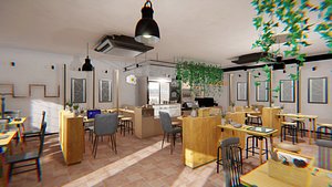 vr coffee shop - 3D model