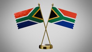 Table  Flag  of South Africa 3D model