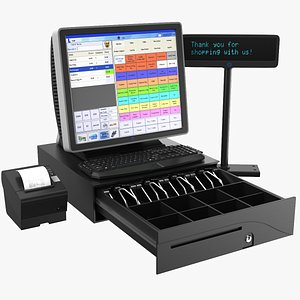 HP Cash Register With Receipt Printer