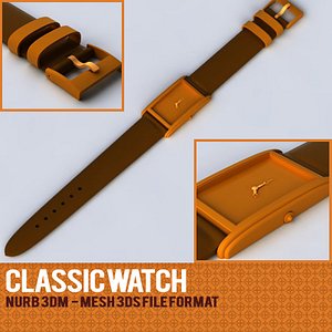 3d model classic watch