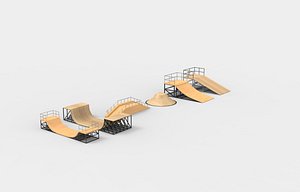 Skate Ramp Fun Box set 3D model 3D model