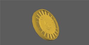 gold coin 3D model