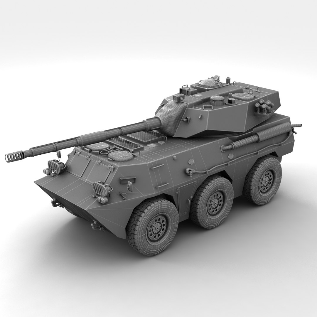 3d Rusty Tank Destroyer Model