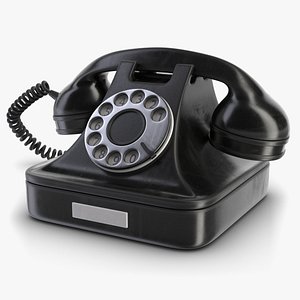 retro phone black model